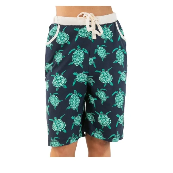 Lazy one Bermuda turtle sleeping shorts - Picture 1 of 7